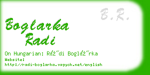 boglarka radi business card